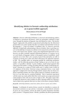 Identifying idiolect in forensic authorship attribution: an n