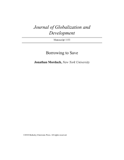 Journal of Globalization and Development