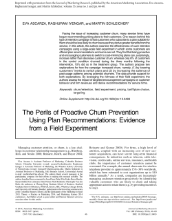 The Perils of Proactive Churn Prevention Using Plan