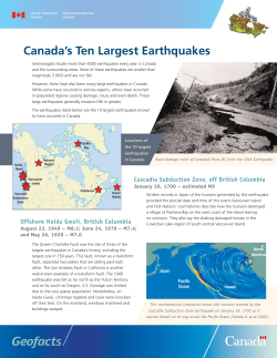 Canada`s Ten Largest Earthquakes