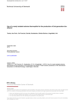 Use of a newly isolated extreme thermophile for the production of