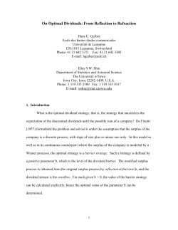 On Optimal Dividends: From Reflection to Refraction