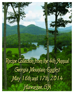 Table of Contents - Georgia Mountain EggFest