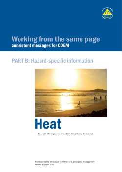 Heat ( 237kb) - Ministry of Civil Defence and Emergency