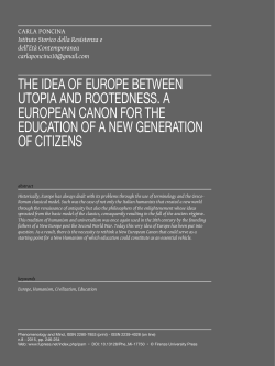 the idea of europe between utopia and rootedness. a
