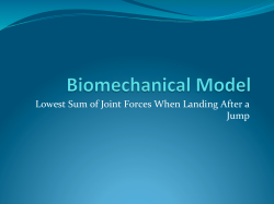 Lowest Sum of Joint Forces When Landing After a Jump