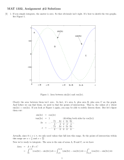 MAT 1332, Assignment #2 Solutions