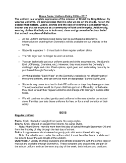 Uniform Policy - Christ the King School