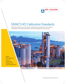 GMACS Hydrogen Chloride Calibration Standards from Air Liquide