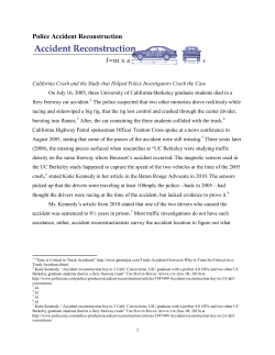 Police Accident Reconstruction