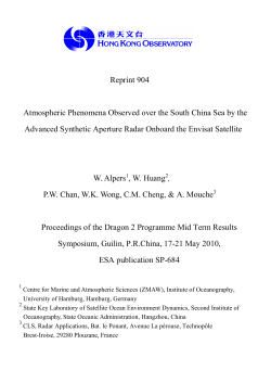 Atmospheric Phenomena Observed over the South China Sea by