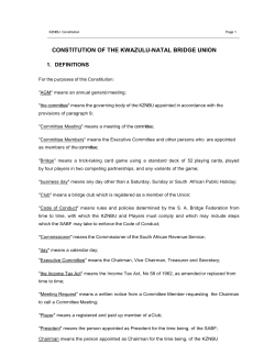 KZNBU Constitution