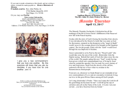 to view the Maundy Thursday Bulletin