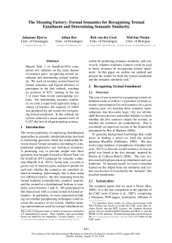 The Meaning Factory: Formal Semantics for