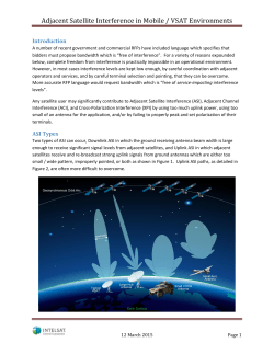 Adjacent Satellite Interference in Mobile / VSAT Environments