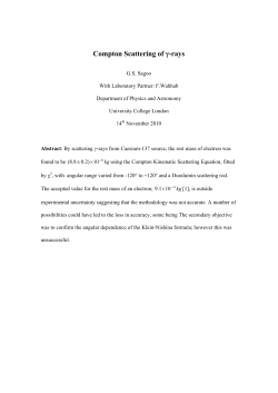 Compton Scattering of &gamma;-rays