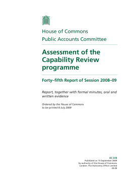 Assessment of the Capability Review programme