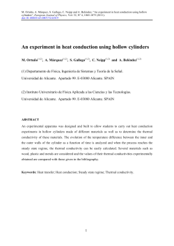 An experiment in heat conduction using hollow cylinders