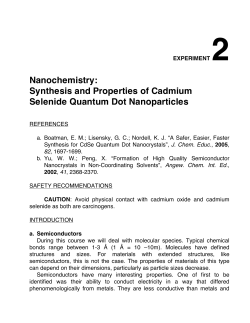 Synthesis and Properties of Cadmium Selenide