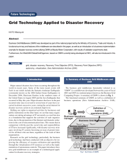 Grid Technology Applied to Disaster Recovery