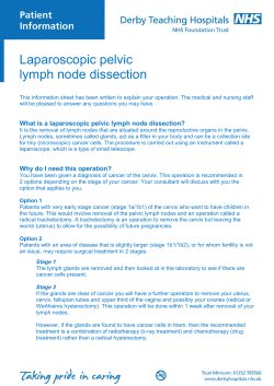 Laparoscopic pelvic lymph node dissection