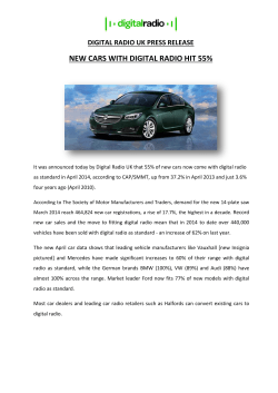 new cars with digital radio hit 55%
