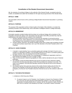 SGA Constitution - Lynchburg College