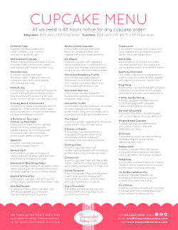 cupcake menu