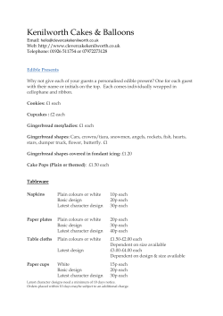 Edible Presents and Party Balloons