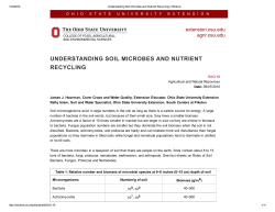 understanding soil microbes and nutrient recycling