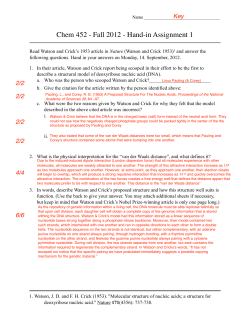 Chem 452 - Fall 2012 - Hand-in Assignment 1