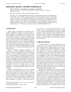 Asymmetric growth in micelles containing oil