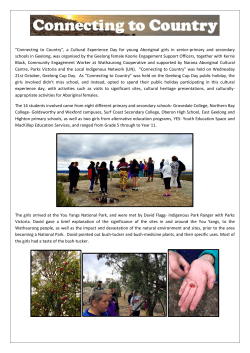 Connecting to Country - Northern Bay College