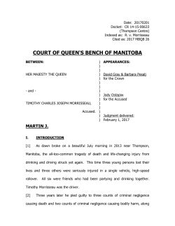 R. v. Morrisseau - Manitoba Courts