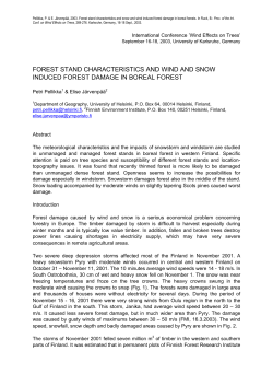 International Conference `Wind Effects on Trees`