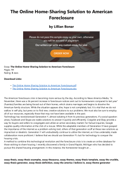 The Online Home-Sharing Solution to American