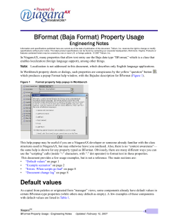 NiagaraAX BFormat Property Usage