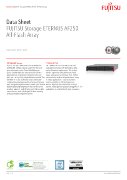 Data Sheet FUJITSU Storage ETERNUS AF250 All