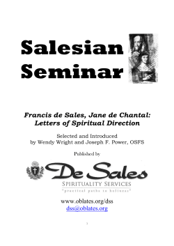Francis de Sales, Jane de Chantal: Letters of Spiritual Direction