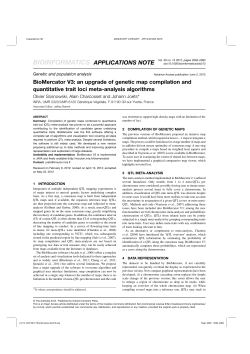 BioMercator V3: an upgrade of genetic map compilation and