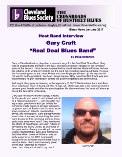 January Newsletter 2017 - Cleveland Blues Society