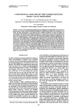 a mechanical analysis of the closed hancock heart valve