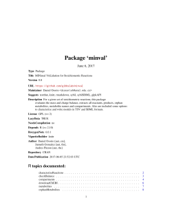 Package `minval`
