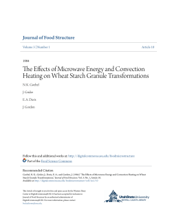 The Effects of Microwave Energy and Convection Heating on Wheat