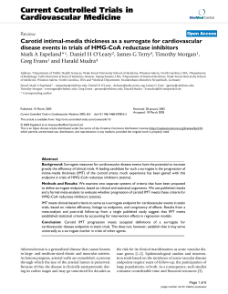 Carotid intimal-media thickness as a surrogate for cardiovascular