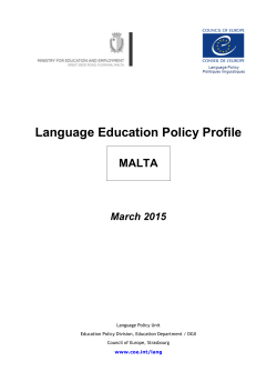 Language Education Policy Profile - Malta
