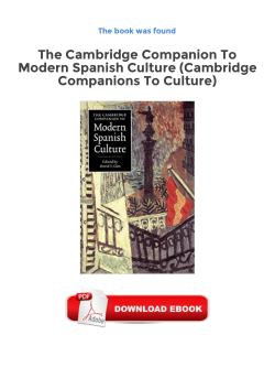 Get Ebooks The Cambridge Companion To Modern Spanish Culture