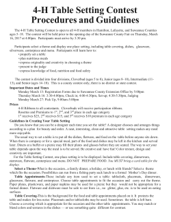 Table Setting Rules and Entry Form