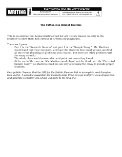 The Sutton-Hoo Helmet Exercise - Maryland Institute College of Art