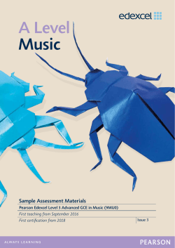A Level Music - Edexcel